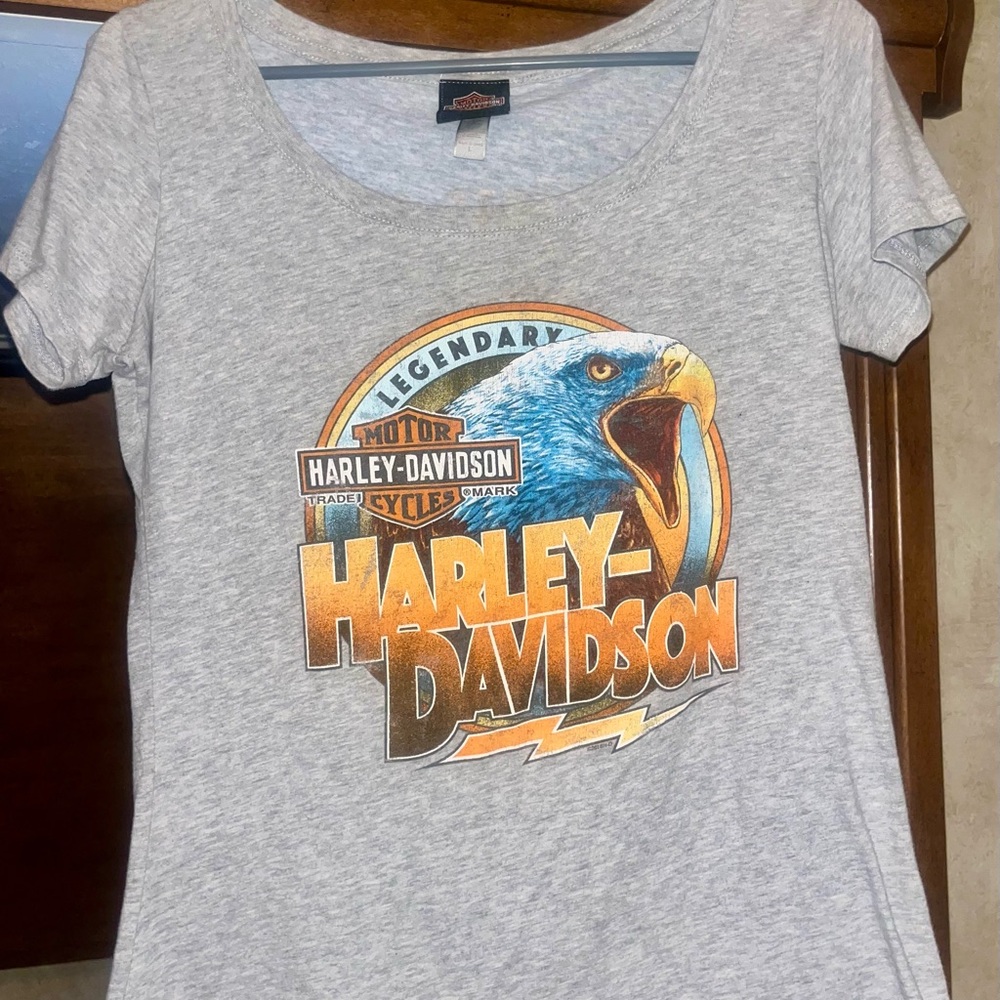 Harley-Davidson Light Gray Tee with Logo